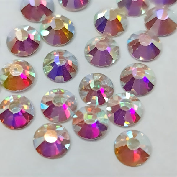 Clear  ab non-hotfix flatback glass rhinestones