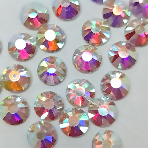 Clear  ab non-hotfix flatback glass rhinestones 