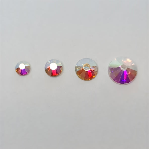 Clear  ab non-hotfix flatback glass rhinestones