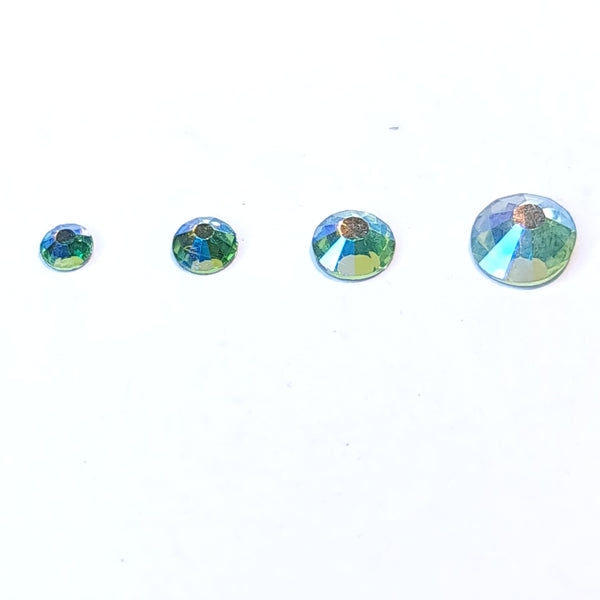 Peridot ab green non-hotfix flatback rhinestones