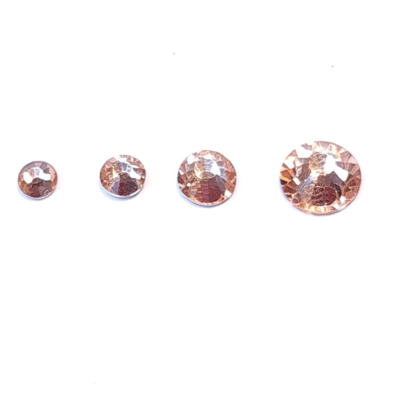Apricot non hotfix flatback glass rhinestones