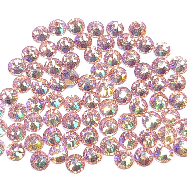 Apricot ab non hotfix flatback glass rhinestones