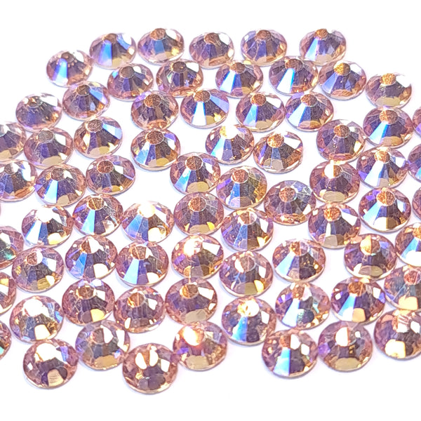 Apricot ab non hotfix flatback glass rhinestones
