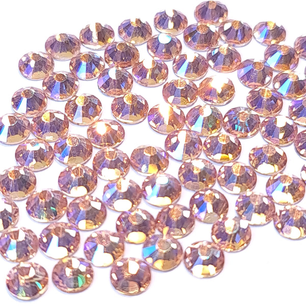 Apricot ab non hotfix flatback glass rhinestones