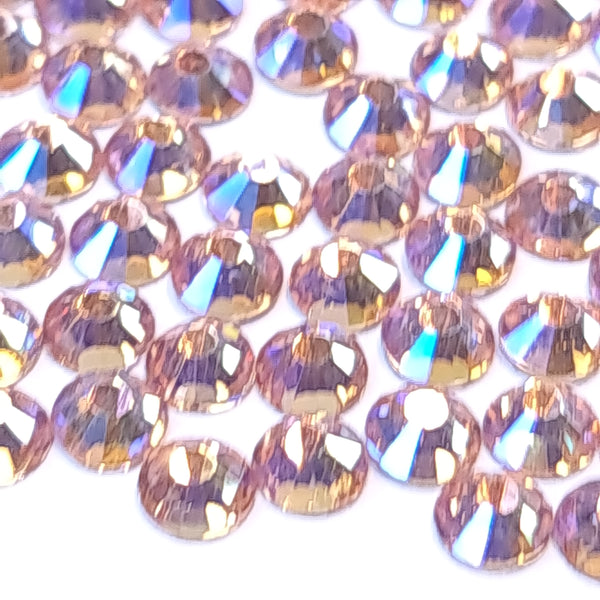 Apricot ab non hotfix flatback glass rhinestones