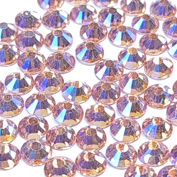 Apricot ab non hotfix flatback glass rhinestones