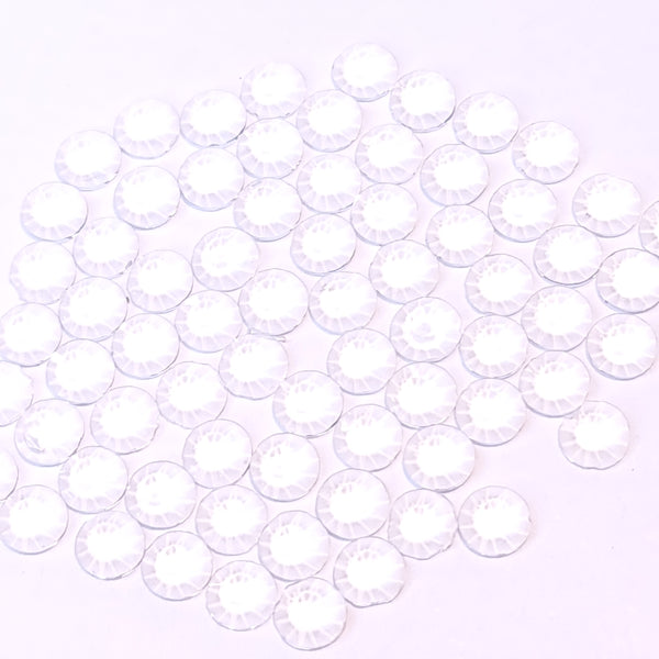 Transparent clear non-hotfix flatback glass rhinestones 