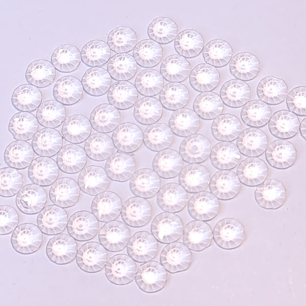 Transparent clear non-hotfix flatback glass rhinestones 