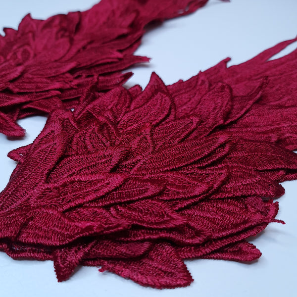 Embroidered Wing Appliques. 8 Colours.