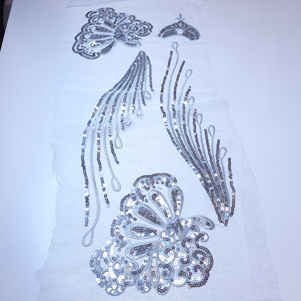 Sequin and embroidery appliques