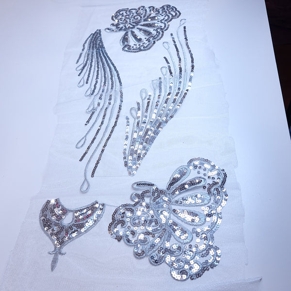 Sequin and embroidery appliques