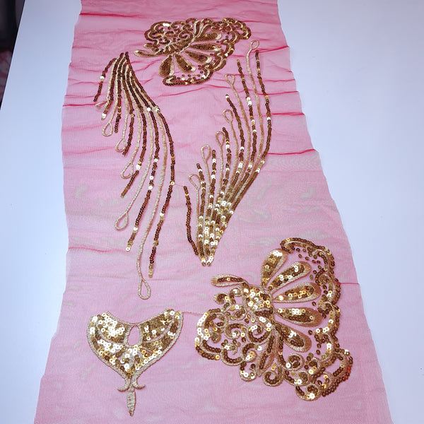 Sequin and embroidery appliques