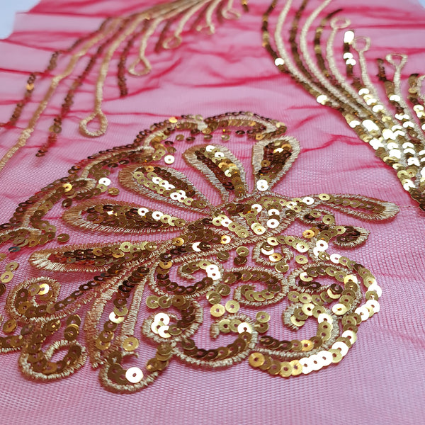 Sequin and embroidery appliques