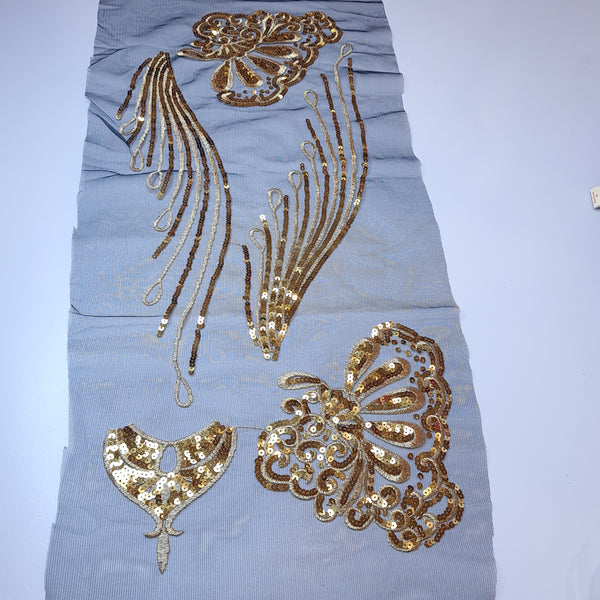 Sequin and embroidery appliques