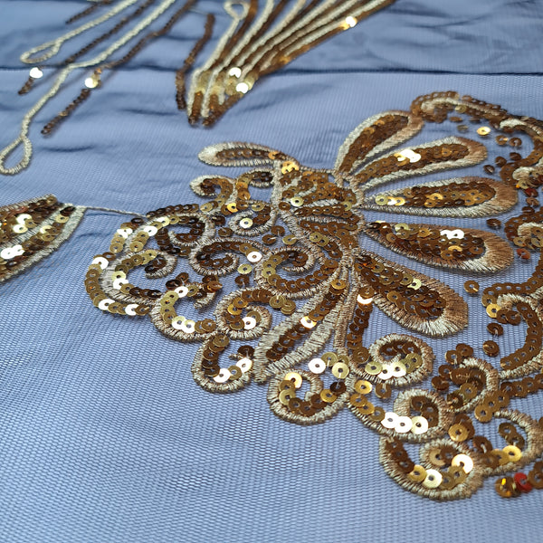 Sequin and embroidery appliques