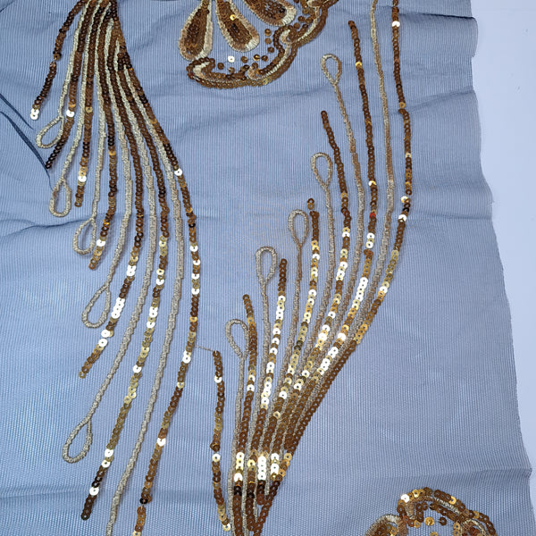 Sequin and embroidery appliques