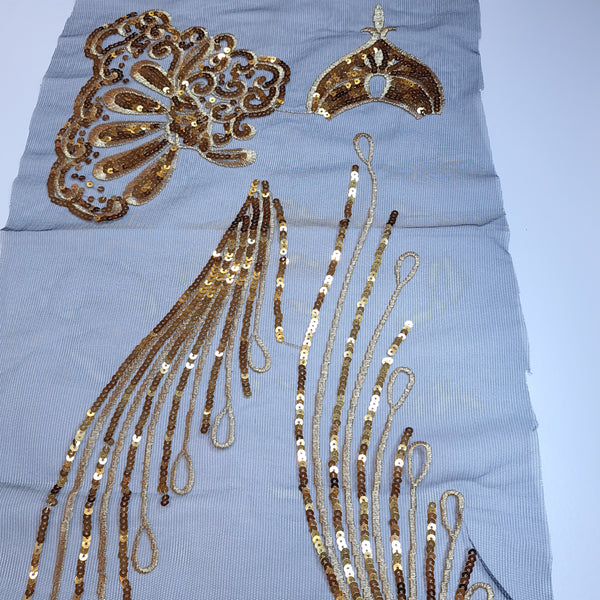 Sequin and embroidery appliques