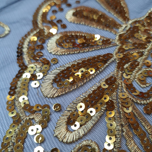 Sequin and embroidery appliques