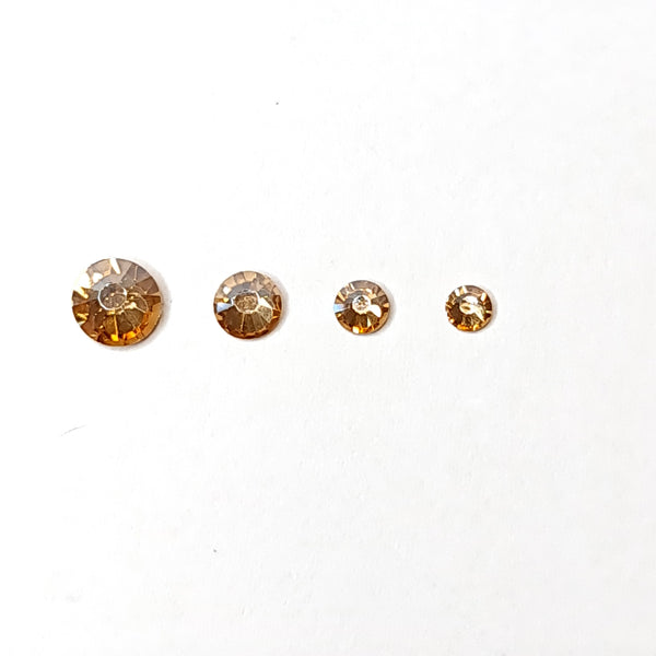 Champagne light gold flatback glass rhinestones