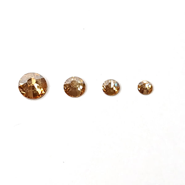 Champagne light gold flatback glass rhinestones