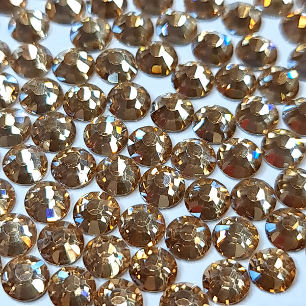 Champagne light gold flatback glass rhinestones