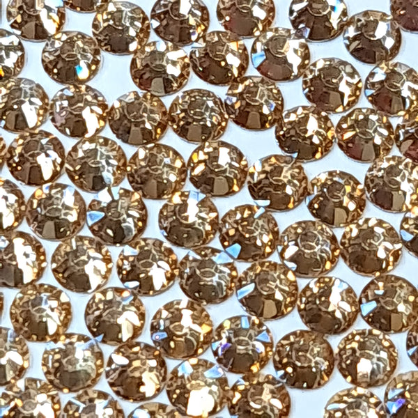 Champagne light gold flatback glass rhinestones