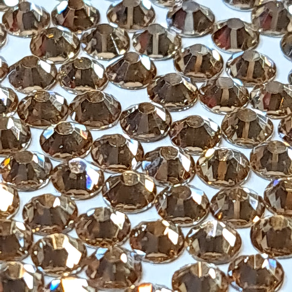 Champagne light gold flatback glass rhinestones