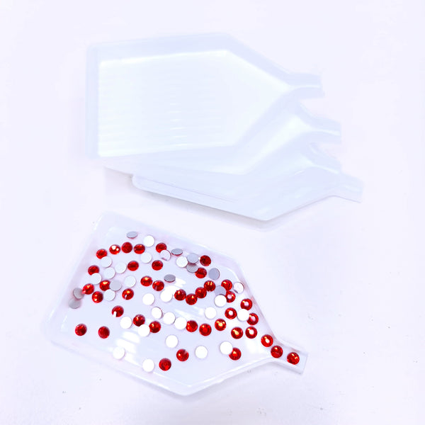 5 Rectangular Bead and Rhinestone Sorting Trays