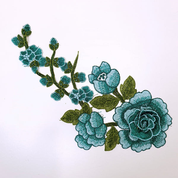 Embroidered Flower Applique. 6 Colours