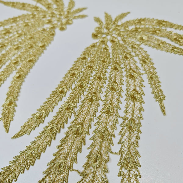 Mirrored Pair Leaf Appliques. 3 Colours