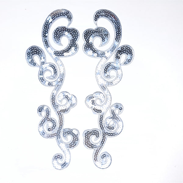 Sequin Applique Mirrored Pair. 6 Colours