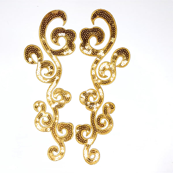 Sequin Applique Mirrored Pair. 6 Colours