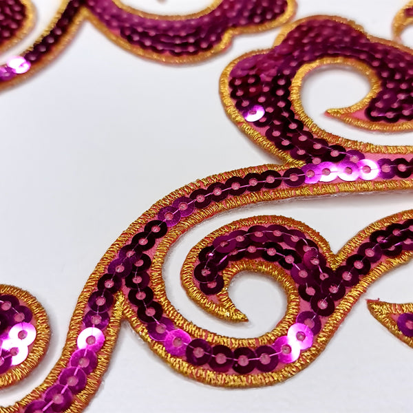 Sequin Applique Mirrored Pair. 6 Colours