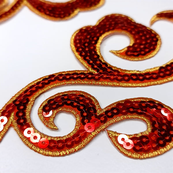 Sequin Applique Mirrored Pair. 6 Colours