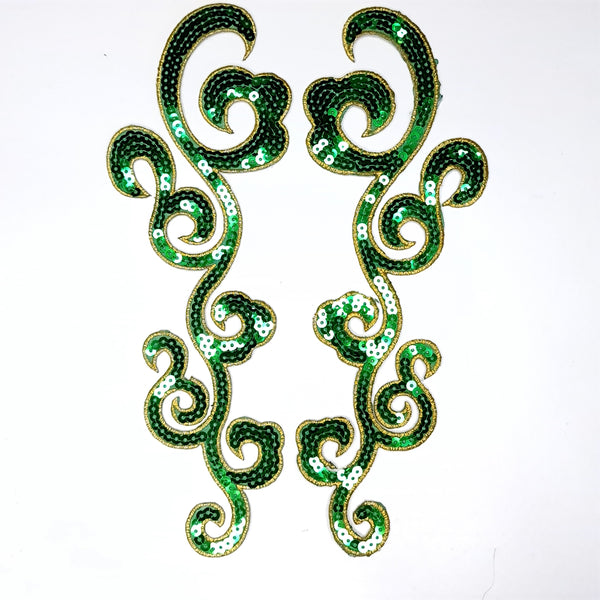 Sequin Applique Mirrored Pair. 6 Colours