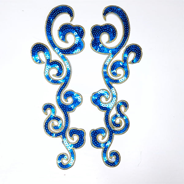 Sequin Applique Mirrored Pair. 6 Colours