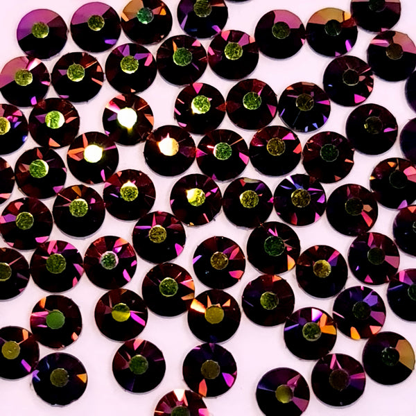 Rainbow AB glass non-hotfix flat back crystals