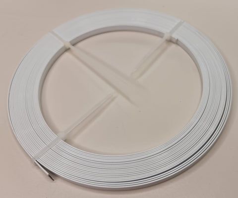 White 7mm flat sprung steel continuous boning