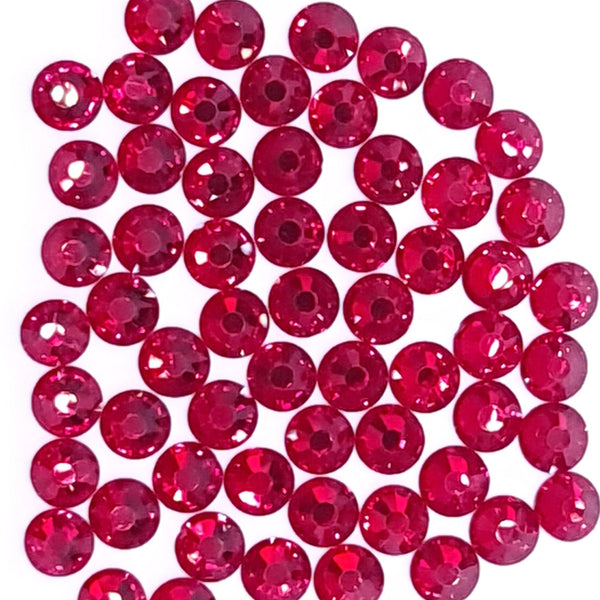 Siam red flatback glass rhinestones