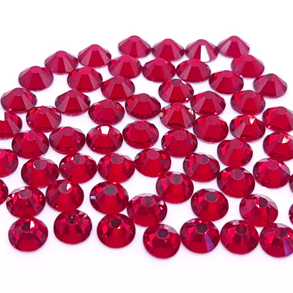 Siam red flatback glass rhinestones