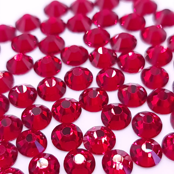 Siam red flatback glass rhinestones