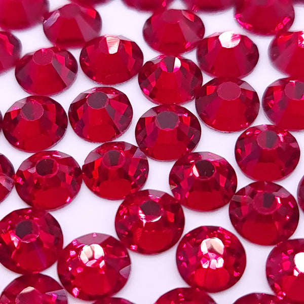 Siam red flatback glass rhinestones