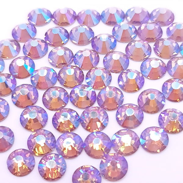 Light amethyst AB flatback glass rhinestones