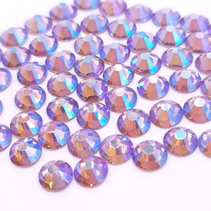 Light amethyst AB flatback glass rhinestones