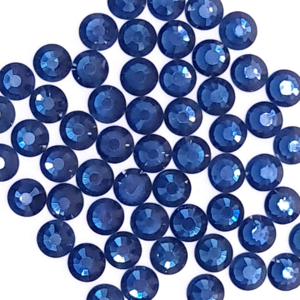 Montana deep blue flatback glass rhinestones