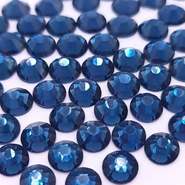 Montana deep blue flatback glass rhinestones