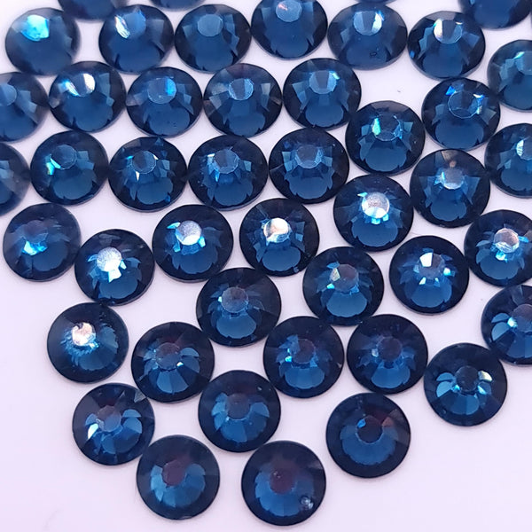 Montana deep blue flatback glass rhinestones