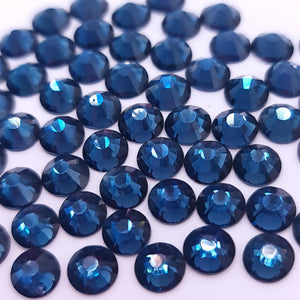 Montana deep blue flatback glass rhinestones