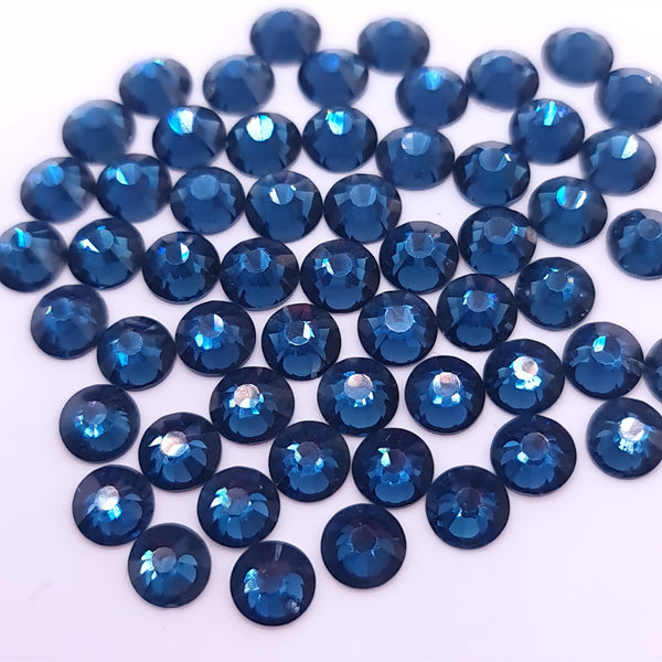 Montana deep blue flatback glass rhinestones