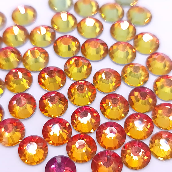 Red volcano glass flatback rhinestones